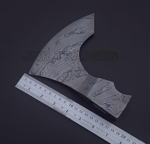Axe Head Handmade Damascus Viking Hatchet Axe Bearded Camping Wood Cutting Chopping Splitting Axe Medieval Battle Axe Head Ax-2039