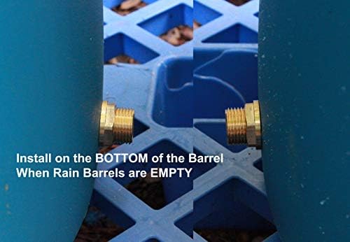 RBL020 Rain Barrel Linking Kit (Two Brass Bulkhead Fitting and One 8 inch 3/4" I.D. hose)