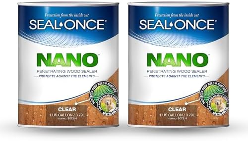 Seal-Once Nano Clear Penetrating Wood Sealer - Premium Waterproof Sealant (Quart)