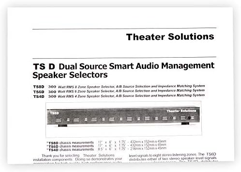 Theater Solutions TS6DV Dual Input 6 Zone Speaker Selector Box Volume Controls