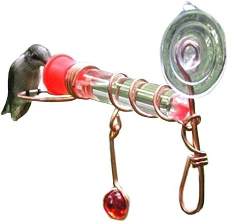 Window Hummingbird Feeder with Suction Cup, 2 Nectar Ports | Window Mount; Suction Cup Design; 2 Nectar Ports; Up-Close Viewing