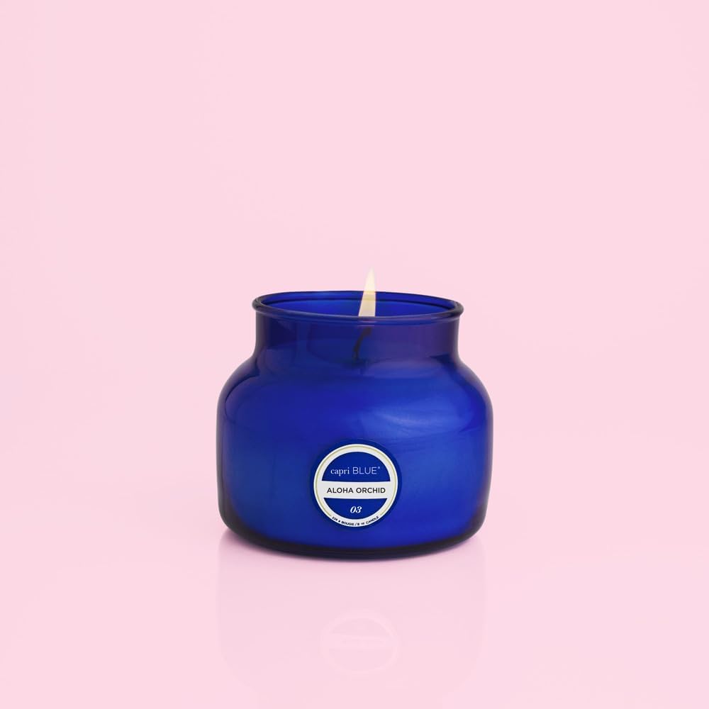 Capri Blue Scented Candles - Soy Candle Wax Blend - Jar Candles - Blue Candle Gifts for Women & Men - Luxury Candles for Home Scented with Vanilla, Bergamot & Sandalwood - Havana Vanilla (19 oz)