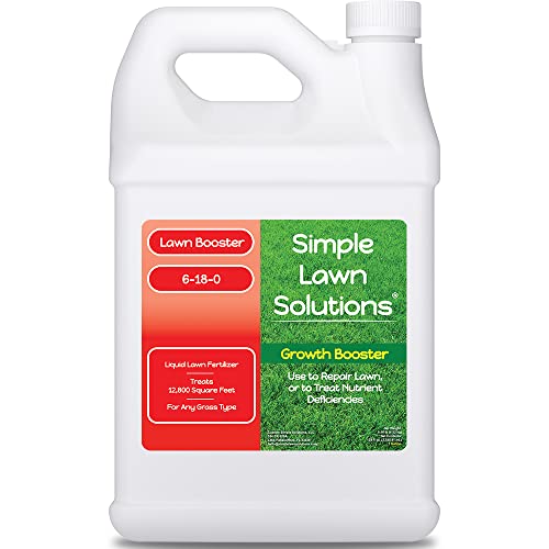 Extreme Grass Growth Lawn Booster- Liquid Spray Concentrated Starter Fertilizer with Humic Acid- Any Grass Type- Simple Lawn Solutions (32 oz. w/Sprayer)