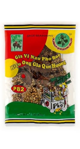 OldMan Que Huong Pho Spice Seasoning Mix – GIa Vi Nau Pho Bac – 1.5 oz (43g) Vietnamese Soup Broth Spice Kit – Includes Spice Pouch for Pho