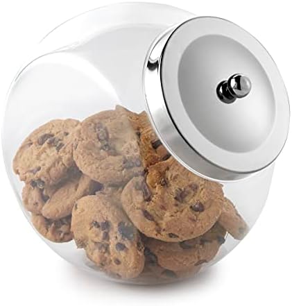 Clear Penny Jar with Lid | Store Cookies, Candy, Snacks, and Treats | Perfect for Kitchen or Office Counter Top Storage | 42oz Capacity