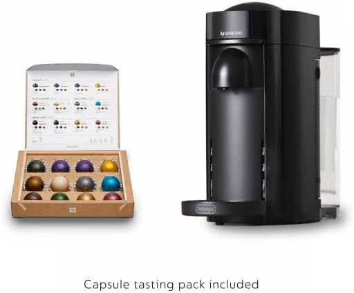 Nespresso Vertuo Plus Coffee & Espresso Maker by De'Longhi, Grey | Grey coffee machine that brews 4 cup sizes: 5 and 8 oz. coffee, plus single and double espresso, at the touch of a button.