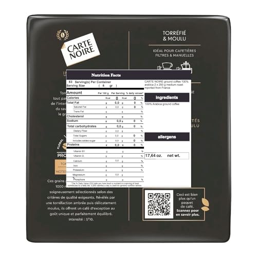 Carte Noire Ground Coffee, 8.8-Ounce Packages (Pack of 2)