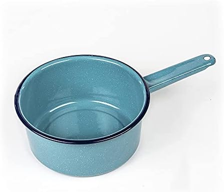 Cinsa 1 Qt Granite Ware Saucepan - Enamel on Steel, Turquoise Blue | Antibacterial Non-Porous Porcelain Finish for Indoor & Outdoor Cooking - Even Heat Distribution for Consistent Results