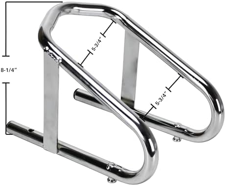 Extreme Max 5001.5763 Deluxe Chrome Motorcycle Wheel Chock - 5.5" Wide