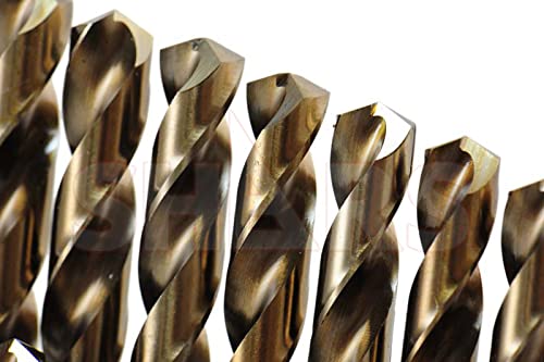 Shars 1/16-1/2", A-Z, #1-#60 M35 Cobalt Jobber Drill Set (115 PCS) 404-2203C L