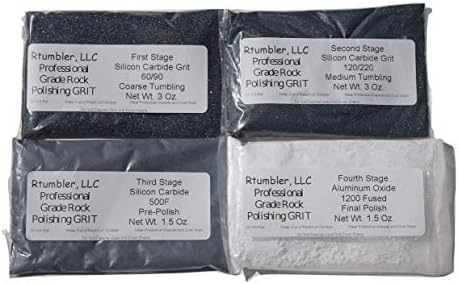 Rock Tumbler Grit for 3 Pound Tumbler by RTumbler Professional Grade Rock Polishing Grit