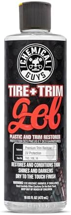 Chemical Guys, Tire & Trim Gel for Plastic & Rubber, Restores Shine, 16 oz | Thick gel restores faded tires