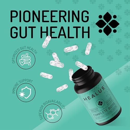 Healus Complete Biotic Postbiotic Tributyrin Supplement Butyrate Gut Health | Patented Delayed-Release Capsules
