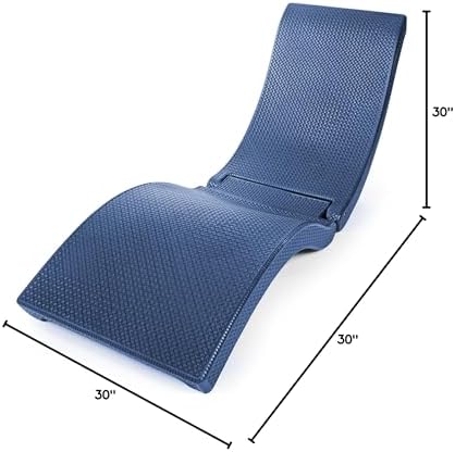 Pool Mate Luxury Swimming Pool Patio Chaise Lounge Chair, White Large