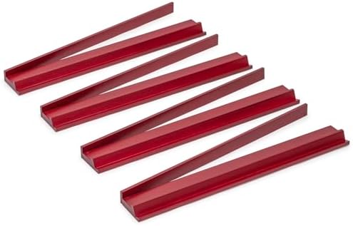 Yellow Mountain Imports Classic Chestnut Color Wooden Mahjong Game Racks with Pushers, 18 Inches - Set of 4 (Includes Magnetically Attached Mahjong Pushers)