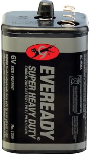 Eveready 1209 6 Volt Super Heavy Duty Lantern Battery Each