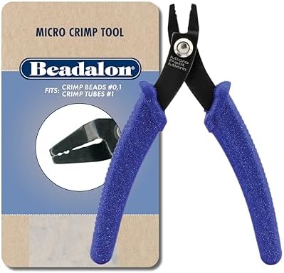 Beadalon Jewelry Crimping Tool Micro - Ergonomic & Compact, Dark Blue | Professional jewelry tools with precision crimping, ergonomic grips, versatile performance, and organized storage options.