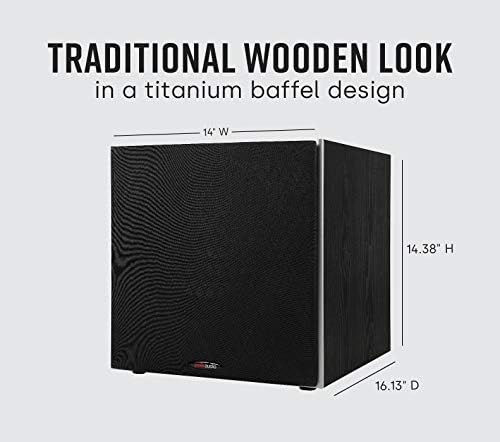 Polk Audio PSW10 10" Subwoofer, Big Bass Compact Design, Up to 100 Watts