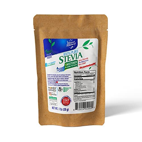 Stevia Powder 100% Pure, No Artificial Sweetener, Stevia Green Leaf Extract | Zero Calorie & Keto Friendly (0.6 Ounces)