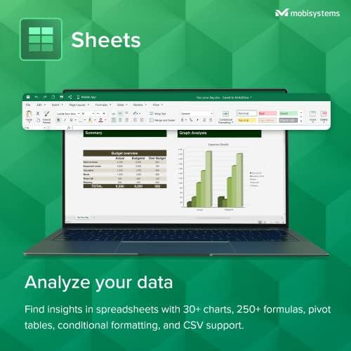 OfficeSuite Home & Business - Lifetime License - Documents, Sheets, Slides, PDF, Mail & Calendar for Windows | 1 PC | Physical Activation Card