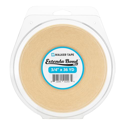 Walker Tape Extenda-Bond Plus Mini Tabs 3/4" x 1 1/2", Breathable Double Sided Wig Tape for Lace Systems, Toupees, and Tape in Hair Extensions Human Hair, Long Wear Hairpiece Tape, 42 Pieces