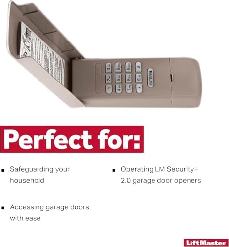 LiftMaster 877LM Wireless and Keyless Entry Keypad for Garage Door Openers - Works only with LiftMaster Garage Door openers with Security+ 2.0 with