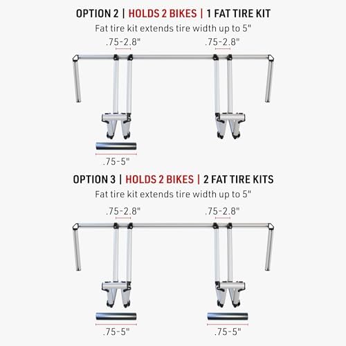 2 Bike Rack for Truck Bed - Ideal Fit for Sub-Compact Truck Models - 2 Standard Tire Bike Rack - Effortless Wheel Mount, Skip Front Tire Removal