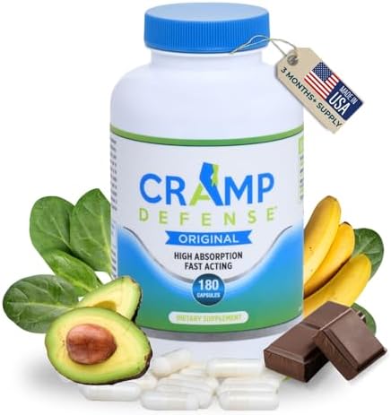 Cramp Defense® Leg Cramps Pills, Organic Magnesium Supplement for Muscles. | High-Absorbing, Non-Laxative, Relief for All Muscle Cramps