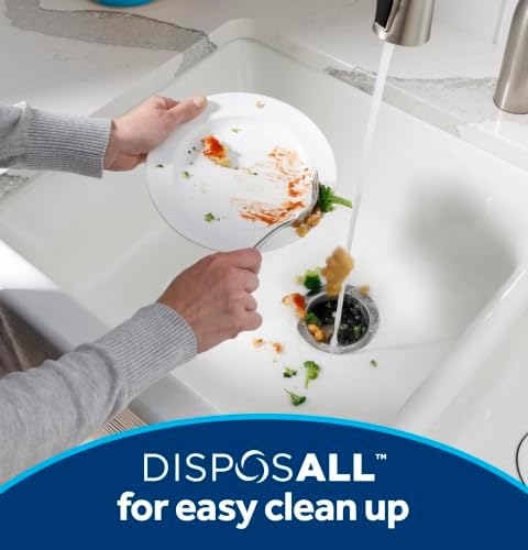 GE Disposall Continuous Feed 1/3 Horsepower Motor Garbage Disposer, Good for Grinding: Cooked Pasta & Fruit Peels, Easy Install Kit & Power Cord Included, Recommended for 1-2 Person Homes, GFC325N | Continuous Feed, Jam Resistant Technology, Quiet Motor,…