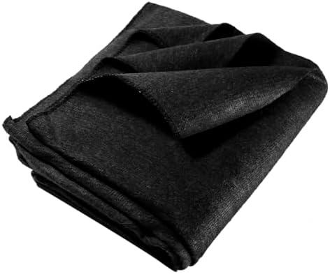 SE 51"x 80" Multipurpose Gray Wool Blanket - 50% Wool, Lightweight 2 lb, Zippered Bag Included - Ideal for Camping, Hiking, Emergency Survival