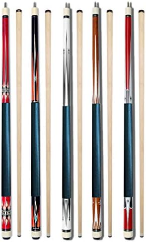 Set of 5 Pool Cues Billiard House Bar Pool Cue Sticks