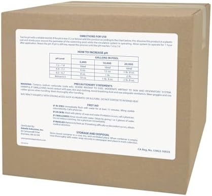 Pool Mate 25-Pounds Premium pH Up for Swimming Pools | 100% Sodium Carbonate, Raises pH, pH Increaser, Easy To Use, Works Fast