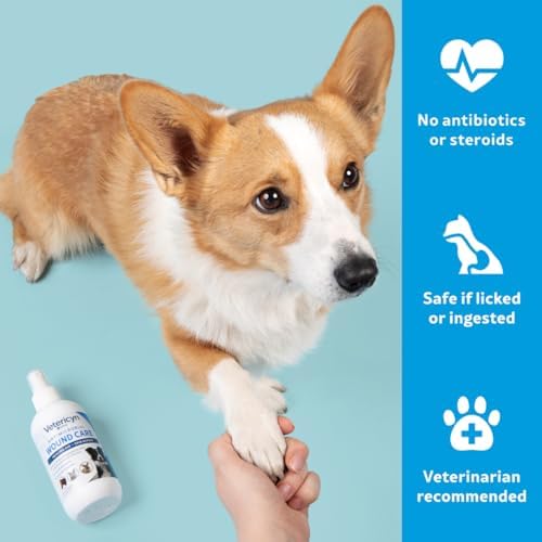 Vetericyn Plus Dog Wound Care Spray | Healing Aid and Skin Repair, Clean Wounds, Relieve Dog Skin Allergies, Safe for All Animals. 16 ounces