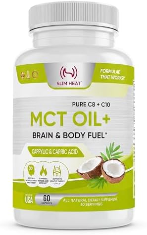 MCT Oil Capsules 2000mg - Pure C8 C10 Caprylic & Capric Acid Softgels, No Lauric Acid, Keto Coconut Fats Supplement for Energy Support