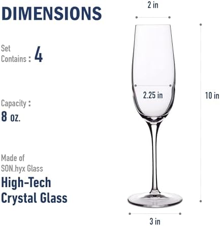 Luigi Bormioli Crescendo Bourgogne Wine Glasses - Clear, Set of 4