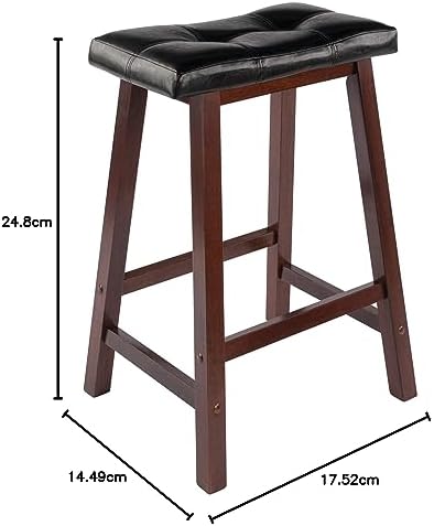 Winsome Mona Stool, 24", Antique Walnut