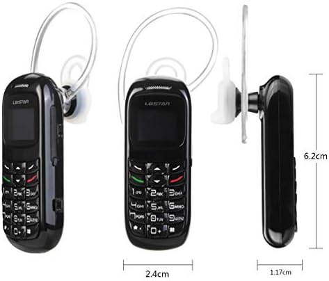 Mini Small Mobil Cell Phone L8star BM70 Bluetooth Handset 0.66 inch Unlocked Bluetooth Earphone Dialer Support SIM Card(Black)