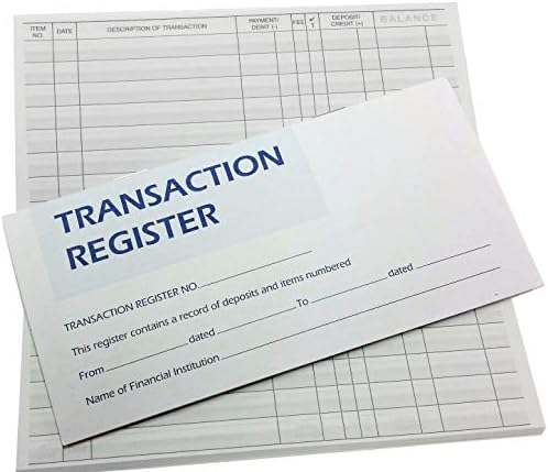 50 Page Checkbook Registers Standard Check Register Bank Transaction Register with 2026 2027 2028 Calendars, Set of 3