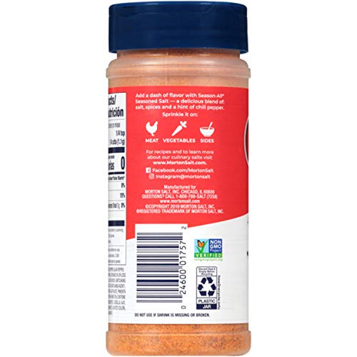 Morton Season All Purpose Seasoning, Seasoned Salt, 16 Ounce | Spices and Seasonings with Black Pepper, Onion and Garlic, Hint of Chili Pepper, Beef, Poultry, Steak seasoning