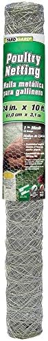 YARDGARD 2 Inch Poultry Netting, Chicken Wire Fence, 20 Gauge Galvanized Steel, Rabbit Fencing, Bird Enclosures, Garden Protection and Plant Support, 48 Inches x 150 Feet
