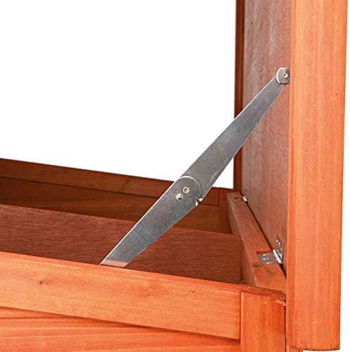 Trixie 2-Story Rabbit Hutch with Retreat Area, Non-Slip Ramp, Hinged Roof with Locking Arm, 4 Doors, 2 Metal Slide Latches, and Pull-Out Trays for Easy Cleaning