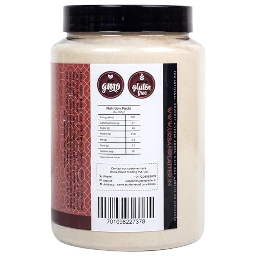 Urban Platter Soya Milk Powder | 35.27 Oz (1kg) | 49% Plant Protein | Unflavored Soy Milk for Coffee, Tea, Smoothies, Baking & Cooking | Non-GMO, Dairy-Free, Vegan