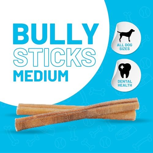 Sitka Farms Bully Sticks for Dogs, Dog Chews and Treats, 6 Inch, 20 Count