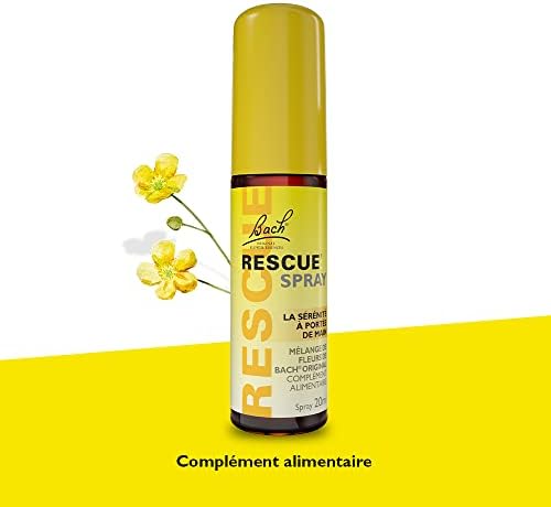 Bach RESCUE REMEDY Spray 20mL, Natural Stress Relief, Homeopathic Flower Essence, Vegan, Gluten & Sugar-Free, Non-Habit Forming (Packaging May Vary)