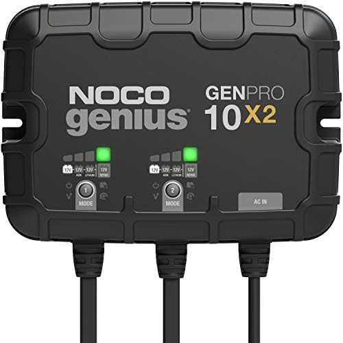 NOCO GENPRO10X2 12V 20A 2-Bank OnBoard Marine Battery Charger & Maintainer