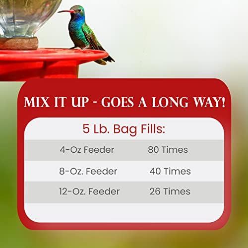 Hummingbird Nectar - All Natural Powder - Hydrating & Energizing, 5 lbs/80 oz. Makes 320 ozs