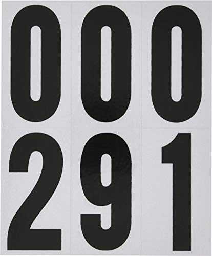 Hillman Reflective Adhesive Mailbox Number Pack, 3", Black and White 843445 | Square-cut vinyl, Self-adhesive reflective numbers for mailboxes, doors