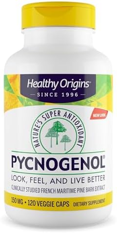 Healthy Origins Pycnogenol Pine Bark 150 mg, 60 Veggie Caps