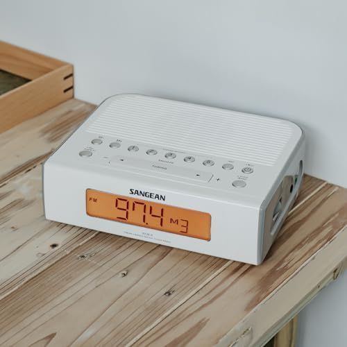 Sangean RCR-5 Digital AM/FM Clock Radio, White