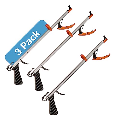 Sammons Preston Easireach II Reacher, 15" Magnetic Grabber Tool for Seniors | Lightweight grabber reacher tool with magnetic tip, ergonomic grip and claw jaw, a reaching aid for seniors